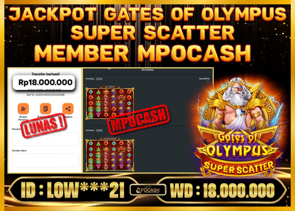 MPOCASH JACKPOT GATES OF OLYMPUS SUPER SCATTER